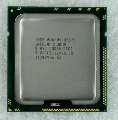 Procesadores CPU de seis núcleos Intel Xeon X5675 SLBYL 3,06 GHZ 12 MB 6,4 GT/s LGA 1366 Foto 1 de 2