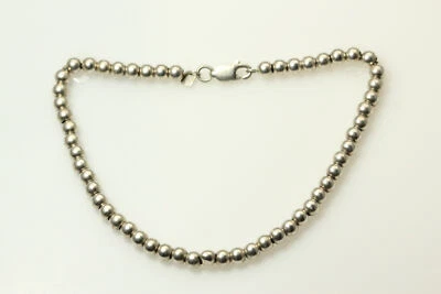 Pulsera de plata de ley 925 de 8,5" con cuentas de 6,9 gramos (BR4701) Foto 1 de 4