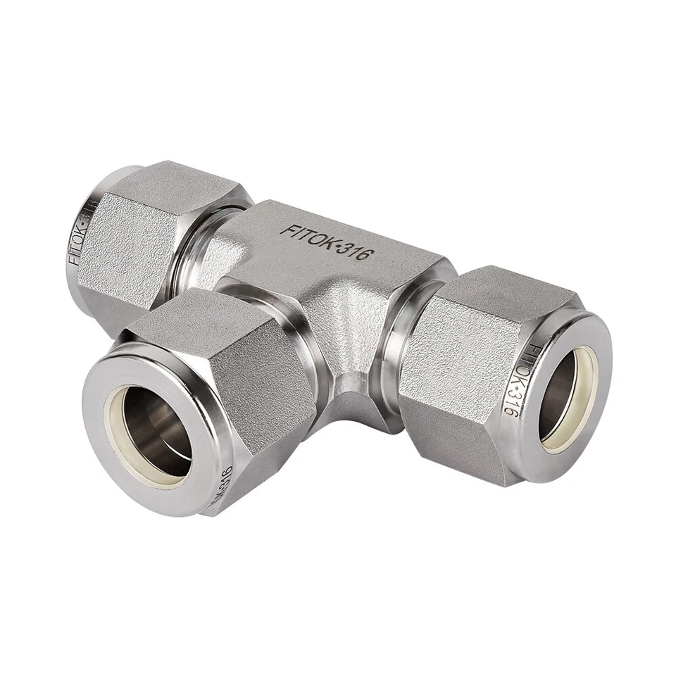 FITOK 316 Stainless Steel 2 in Tube OD Tube Fitting Union Tee, SS-TTT-FL32 - Image 1 of 2
