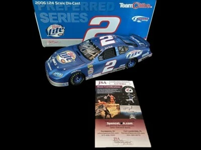2006 KURT BUSCH 1:24  #2 MILLER LITE METALLIC BLUE FINISH AUTOGRAPHED  CAR W/COA - Image 1 of 3