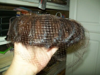 Vintage Brown Mink Ring with Veil - Bow - Womens Hat - One Size - Excellent Cond Foto 1 de 4