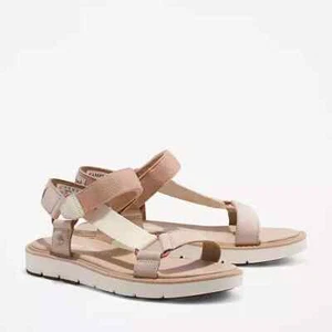 WMN'S TIMBERLAND *BAILEY PARK L/F STRAP SANDAL LT BEIGE NUBUCK SIZE 9.5 M - Picture 1 of 7