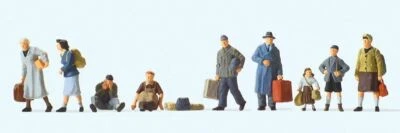 Refugiados (9) Figuras Exclusivas HO/OO De Preiser 10611 - Imagen 1 de 2