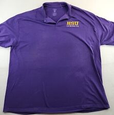 HSU Cowboys Hardin-Simmons University Logo Purple Polo Shirt Mens 2XL Jerzees