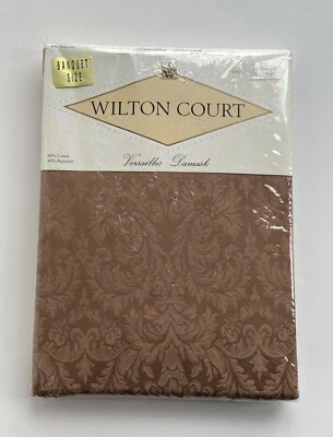 Mantel Wilton Court 60x118 Bronce Versalles Damasco Jacquard Mezcla Algodón Foto 1 de 4