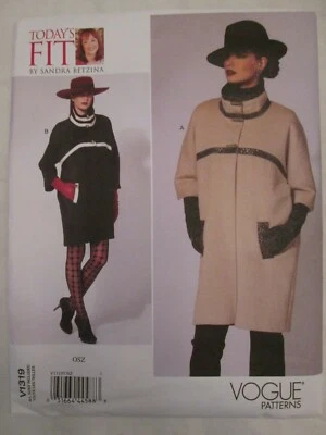 Vogue 1319 сегодня подходит Сандра Бетзина с подкладкой пальто узор OSZ необрезанные карманы  - Изображение 1 из 2