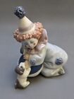 LLADRO porcelain Circus Clown and Puppy 5278 Retired 1985 Hand made Spain MINT