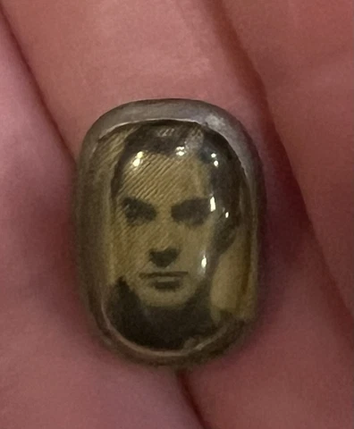 Vintage Rare Hollywood Movie Star Tyrone Power Profile Button Cover
