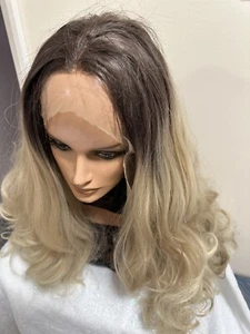 Wig BlondeSythentic Wig-27 Inch Lace Front Curly - Picture 1 of 4