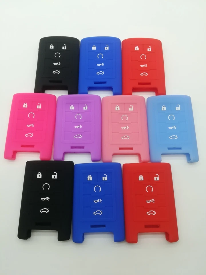 Silicone Fob Remote Key Cover for 2010-2015 CADILLAC ATS SRX DTS CTS STS XTS ELR Foto 1 de 1
