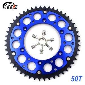 KKE 50T Rear Hybrid Sprocket Fit Suzuki RMZ250 RMZ450 DRZ400 400E 400S RM125 250 - Picture 1 of 12