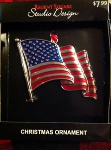STUDIO DESIGN flag  christmas ornament  new Rite Aid American flag - Picture 1 of 1