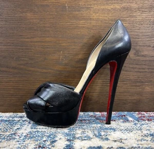 Christian Louboutin Pumps schwarz Leder Volpi 150 Damen Gr. 38 Italy Made - Bild 1 von 16