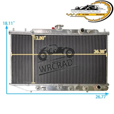 Aluminum Racing Radiator Fit 1988-1991 Honda CRX/Civic MT 1.5 EC ED EE EF D16 - Изображение 1 из 4