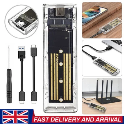 M.2 NVMe SSD to USB 3.2 Type-C Enclosure Case Converter Adapter M&B+M Key.