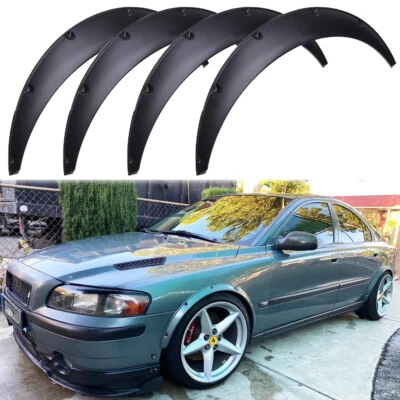 4PCS 2" Fender Flares Flexible Wheel Arches Body Kit For Volvo S60 S40 S80 S90 - Image 1 of 4