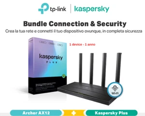 ROUTER WIFI6 AX1500 1201/300MBP DUA 1P GBIT + KAS PLUS 1 DEVICE - Foto 1 di 1