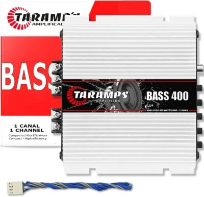 Taramps Bass 400 Monoblock Amp 400W RMS 2 Ohm 1CH Car Subwoofer Amplifier - Image 1 of 4