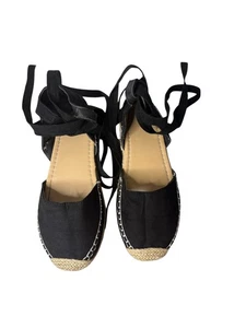 Torrid Black Espadrille Tie-Up Flats (Size 8W) - Picture 1 of 10