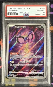 PSA 10 GEM MINT PECHARUNT # 129 Shrouded Fable ETB Black Star Promo Pokemon Karte - Bild 1 von 2