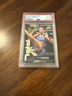 2022 UPPER DECK PFL GOLD #1 KAYLA HARRISON PSA 8 POP 1 w/6 HIGHER 🥋UFC #1 - Image 1 of 2