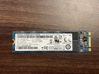 Sandisk X400 M.2 2280 128GB SATA NVMe Solid State Drive Dell Tested - Image 1 of 4