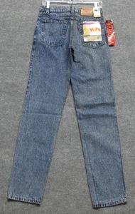 NEW VINTAGE LEVI'S 505 RED TAB STUDENT FIT STRAIGHT LEG DENIM JEANS USA 29x34 - Picture 1 of 10