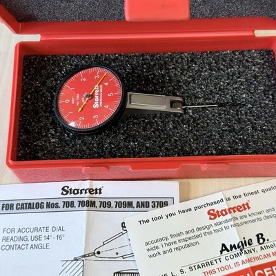 Indicador de prueba de dial Starrett 708A cara roja .0001” R708AZ muy bonito hecho en EE. UU. Foto 1 de 4