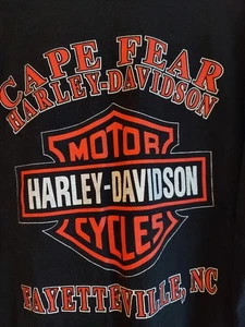 Harley Davidson Hemd Fayetteville NC Cape Fear XL 2000 Langarm Y2K - Bild 1 von 5