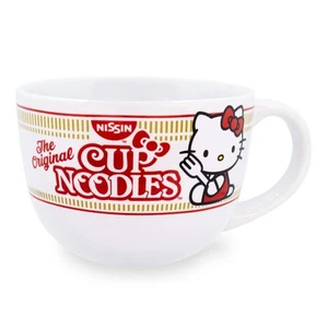 Sanrio Hello Kitty x Nissin Cup Noodles Ceramic Soup Mug | Holds 24 Ounces - Picture 1 of 7