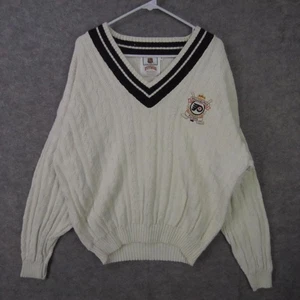 Vintage Philadelphia Flyers Pullover Herren Medium weiß NHL Hockey V-Ausschnitt hergestellt in den USA - Bild 1 von 8