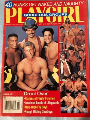 PLAYGIRL MAGAZINE Presents GORGEOUS GROUPS, 40 Hunks Get Naked, Special #92,RARE Foto 1 de 4