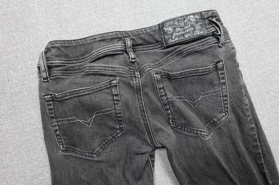 Jeans Diesel Matic para mujer 27x30 negros ajustados tiro bajo elástico lavado denim motociclista Foto 1 de 4