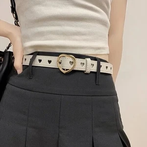 Girls Heart Hallow Design White Belt 36”Size 10/12 NWOT - Picture 1 of 7
