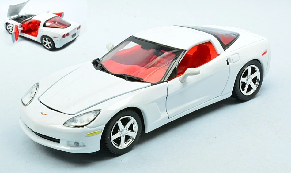 Modellino auto scala 1:24 CHEVROLET CORVETTE C6 COUPE diecast modellismo statico - Immagine 1 di 1