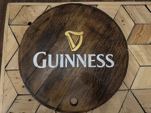 Guinness oak to barrel top wall Decor, Guinness memorabilia man cave, home bar. - Picture 1 of 2