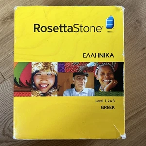 Rosetta Stone V3 GREEK Level 1,2,3 Set for PC, Mac - No Headphones - Picture 1 of 12