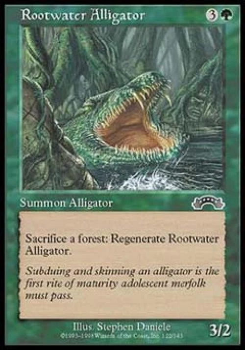 Rootwater Alligator - Light Play MTG Exodus - Image 1 of 1