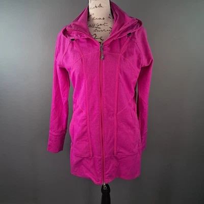 Athleta Rishi Yoga Pink Zip Up Sweatshirt Jacket Hoodie Hot Pink Size Small - Image 1 of 4