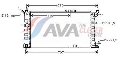 AVA COOLING SYSTEMS OL2091 Kühler Wasserkühler Motorkühler - Bild 1 von 4