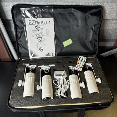 Chauvet EZPINPACK4 DJ EZpin Pack 4 Four Battery-Powered LED Pin Spots OPEN BOX - Image 1 of 4