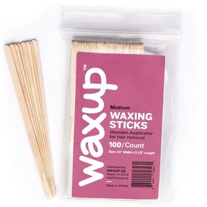 100 Small Wax Sticks for Waxing, Wooden Applicators Spatulas for Body Hair re... - Picture 1 of 4