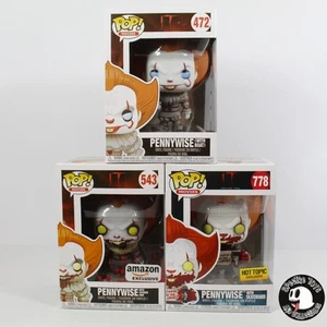 Funko Pop! Movies It Pennywise mit Skateboard, mit Boot, mit Arm #472, 543, 778 Lot - Bild 1 von 6