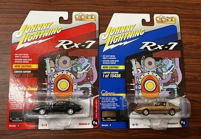 Johnny Lightning Classic  Gold: 1981 Mazda RX-7. Lot Of 2. Black & Gold. New. - Image 1 of 4