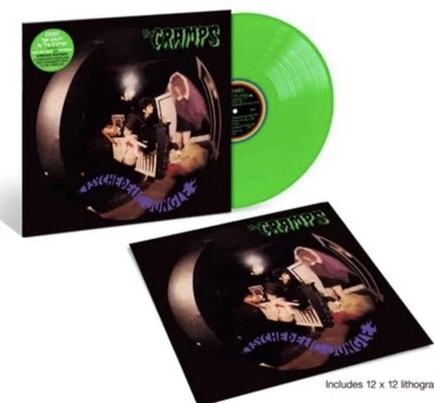 The Cramps -Psychedelic Jungle Neon Green Vinyl Record Album + Lithograph SEALED - Imagem 1 de 3