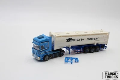 AWM Scania 124 420 Bulk Silo "Hovetra bv Transport Holland" Custom 1:87 /AW2810 - Image 1 of 2