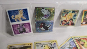 Pokemon TCG Cards/Stickers (Mixed Lot) ×7 Stickers ×34 Cards Vintage-2009 ×1holo - Picture 1 of 10