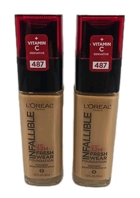 Lot of 2 Loreal Infallible Fresh Wear Foundation Sunscreen Broad Spectrum SPF25 - Image 1 of 2