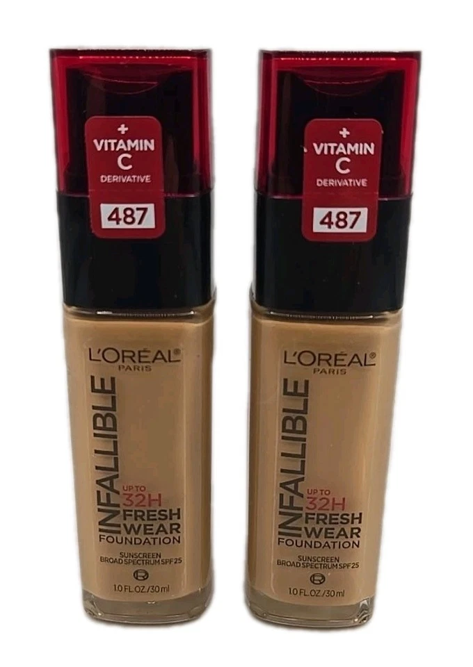 Lot of 2 Loreal Infallible Fresh Wear Foundation Sunscreen Broad Spectrum SPF25 - Image 1 of 2