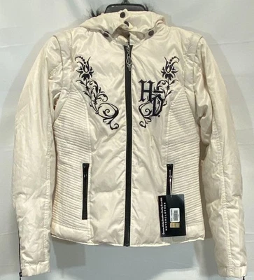Harley Davidson Women Ivory Embroidered Jacket XS NWT - Image 1 of 4